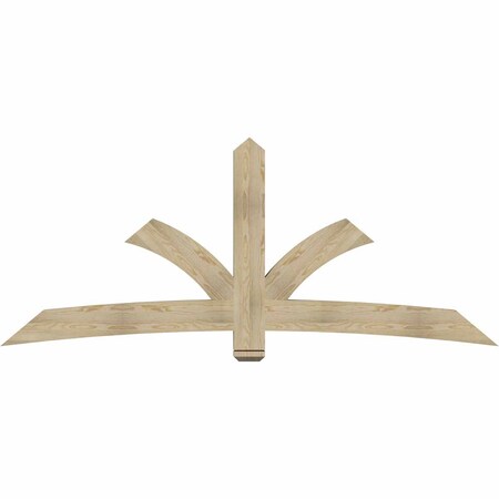 Ekena Millwork Davenport Rough Sawn Timber Gable Bracket, Douglas Fir, 96"W x 40"H x 4"D x 6"F, 10/12 Pitch GBW096X40X0406DAV00RDF